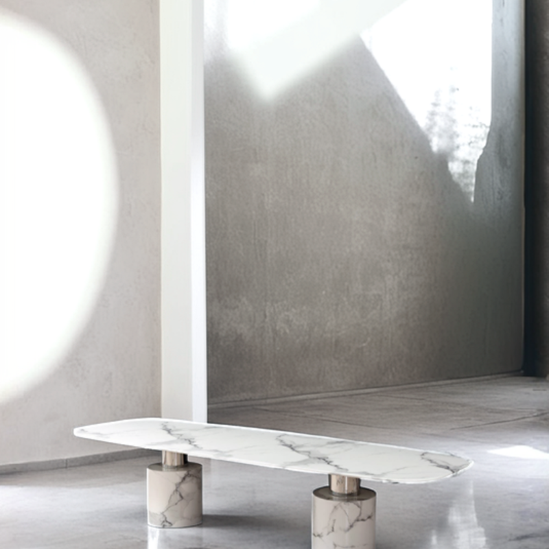 White Marble Dining Table- Sesto