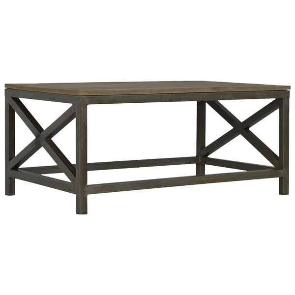 Metal Coffee Table- Industrial Cross