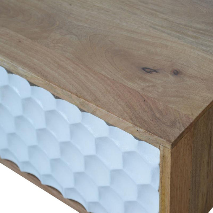 Coffee Table- Honeycomb Carved