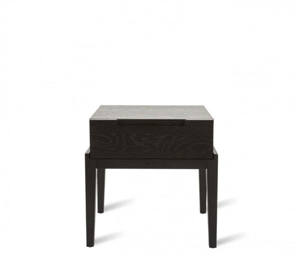 Orchid Single Drawer Bedside Table- Black