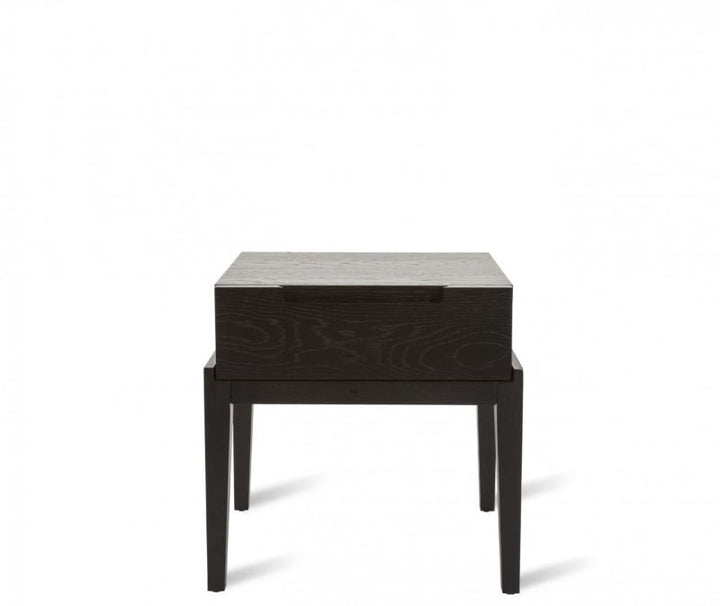 Orchid Single Drawer Bedside Table- Black