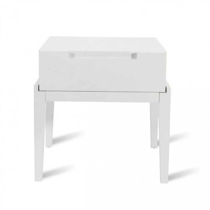 Orchid Single Drawer Bedside Table- White